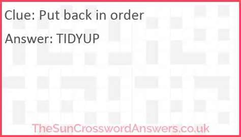 back order crossword clue